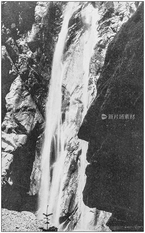 美国著名风景的古董照片:Profile Rock, Ouray